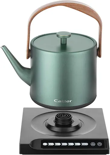 Catler Електрочайник 0.6л, Strix, заварник, нерж. сталь, підтримка температури, сенс. керув., темно-зелений - фото 2