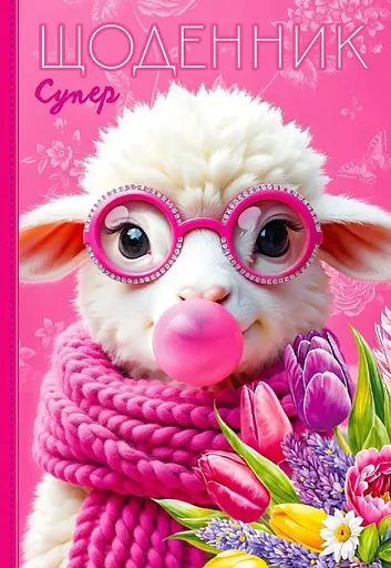 Щоденник, 55 г, 7БЦ, 165x240 мм, 40 аркушів, матова ламінація, вибірковий УФ-лак, 25045