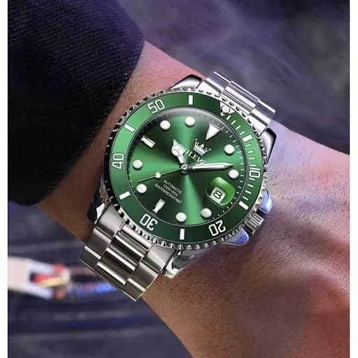 Мужские наручные часы Poedagar Olevs (Серебристые) - фото 3