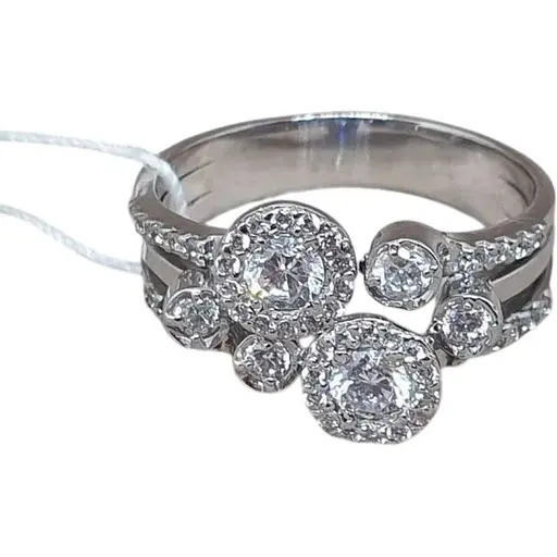 Золотое кольцо Гаразд с фианитами. 3523569Б 17,5