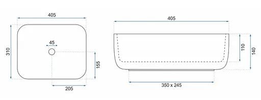 Умивальник Rea Demi Mini White накладний REA-U5064, Білий - фото 2