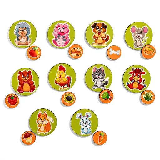 Деревянный детский сортер "Кто что ест" Ubumblebees (ПСД276) PSD276 на липучках - фото 2