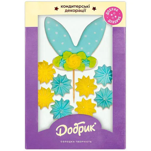 Набор кондитерских декораций Добрик Ушки кролика цвет в ассортименте