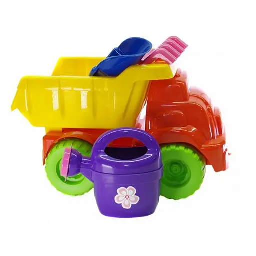 Игровой набор для песочницы №2 013565 с лейкой Желто-оранжевый