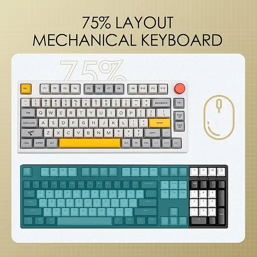 EPOMAKER TH80 Pro 75% гаряча заміна RGB 2.4 ГГц / Bluetooth 5.0 / дротова ігрова механічна клавіатура, з акумулятором ємністю 4000 - фото 2