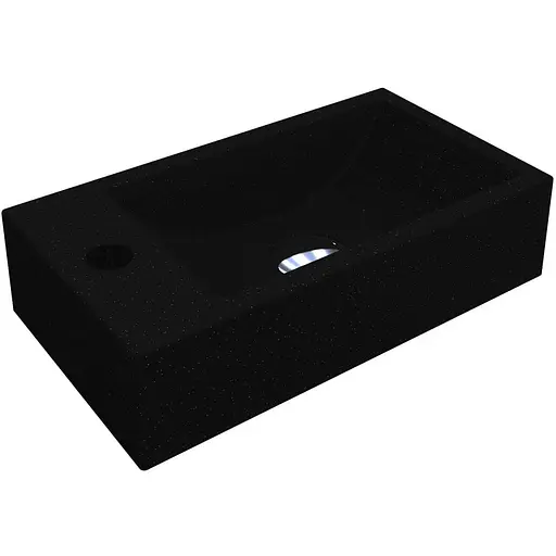 Умивальник Miraggio Faro R mirastone black 0000399, Чорний матовий - фото 1