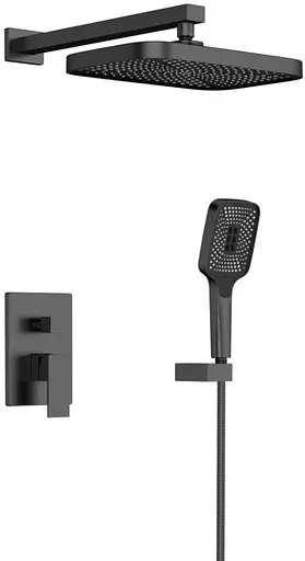 Душевая система универсальная Qtap Aquarius Black Matt QTAQA64103NGB - фото 1