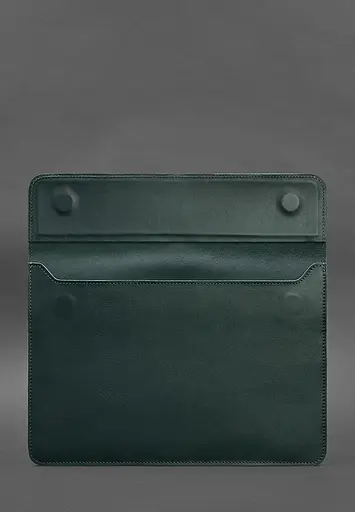 Шкіряний чохол-конверт BlankNote на магнітах для MacBook 14 Зелений - фото 3
