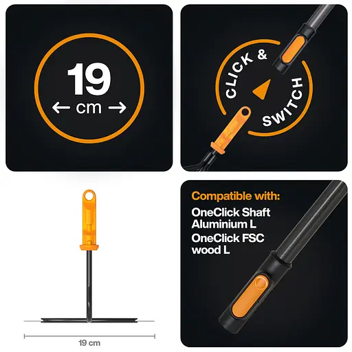 Сапка для корнеплодных Fiskars OneClick 19 см (1080683) - фото 3