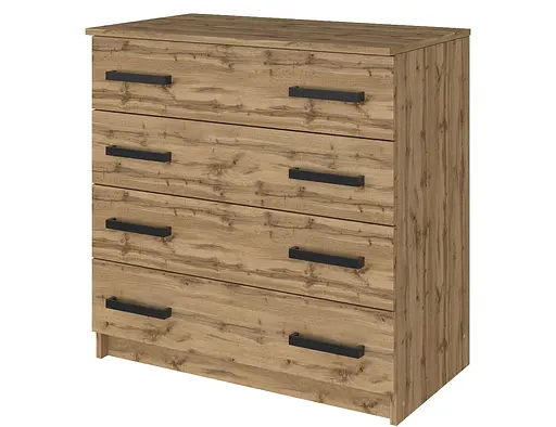 Комод в спальню MebelStar 4 ящика 80x45x80 см Дуб тахо (MBS-1033)