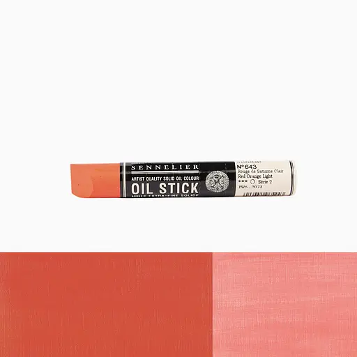 Фарба олійна у формі пастелі Sennelier Oil Stick, 38 мл, S2, Червоно-помаранчевий світлий (Red Orange Light) - фото 2