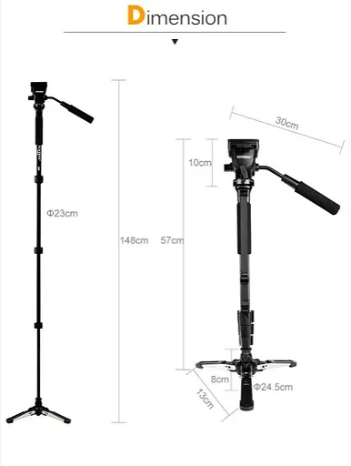 Профессиональный компактный монопод Yunteng VCT-288 (Оригинал) - фото 3