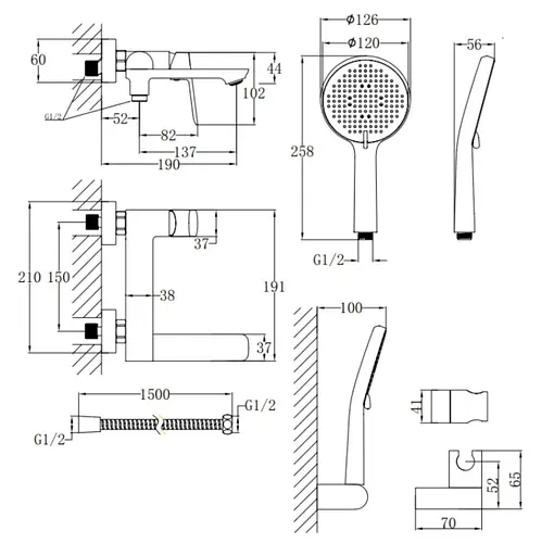Смеситель для ванны Qtap Evia Chrome QTEVI260CRM47578 - фото 2