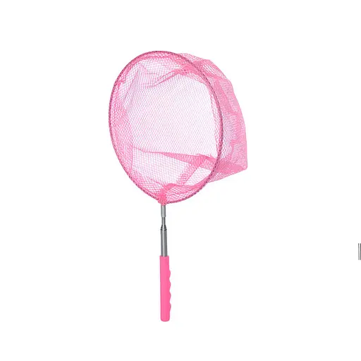 Сачок для метеликів MS 1287-1 ручка-телескоп (18-66см., діам.20см., довж.38-86см.,) мет.(6200000018164) Рожевий - фото 1
