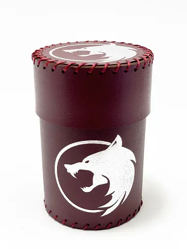 Настільна гра Планета Ігор Чаша для кубиків Вовк (бургунді) (Dice cup Wolf burgundy) (pi-dc009)