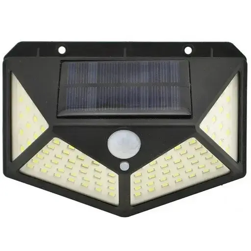 Світильник з датчиком руху - ліхтар на сонячній батареї UKC CL100 100 LED - фото 1