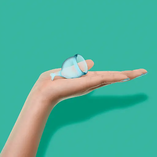 Менструальна чаша Satisfyer Feel Secure 2 шт. блакитна - фото 6