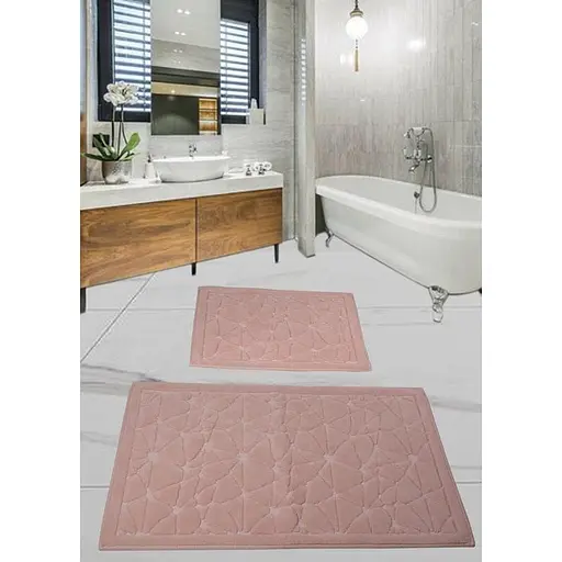 Набір килимків для ванної кімнати Diva Camparcasi Pudra 60 x 100 + 50 x 60