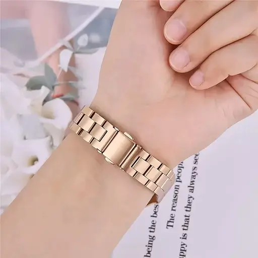 Комплект ремешки Tamister для фитнес-браслета Xiaomi Mi Band 8 и 9 Bead design Black-Rose gold - фото 9