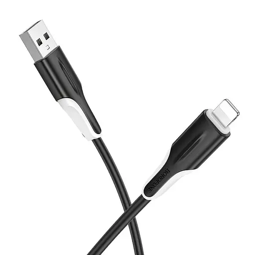 Дата кабель Borofone BX119 New USB to Lightning 2.4A (1m) Black - фото 2