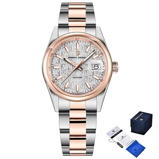 Годинник Pagani Design PD-1794M Silver-Rose Gold-White