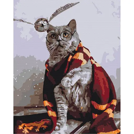 Картина за номерами Котик ловець снітча Brushme 40x50 см кольорова 000221368
