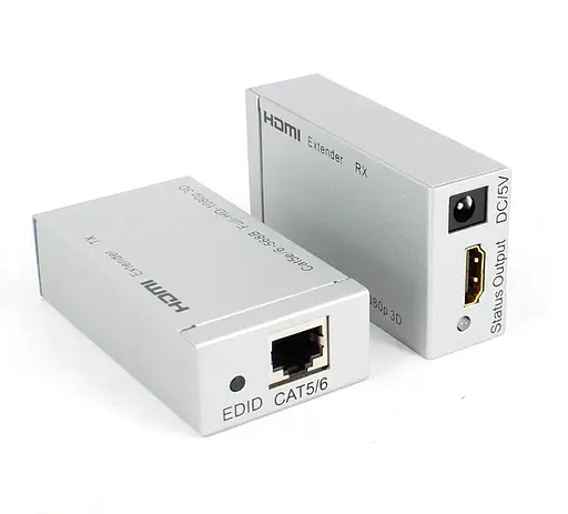 Подовжувач HDMI по кабелю UTP до 60м з БЖ 3D, (RX/TX) RTL - фото 2