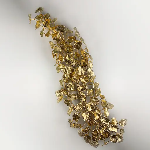 Видовжена золота бра у флористичних мотивах Line F Колір корпусу сатин - фото 1