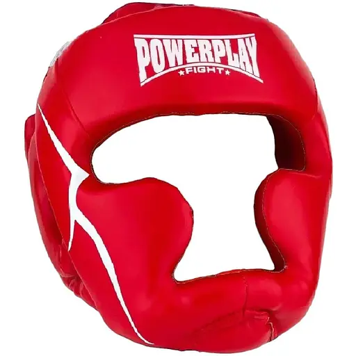 Боксерский тренировочный шлем PowerPlay 3100 PU M Red