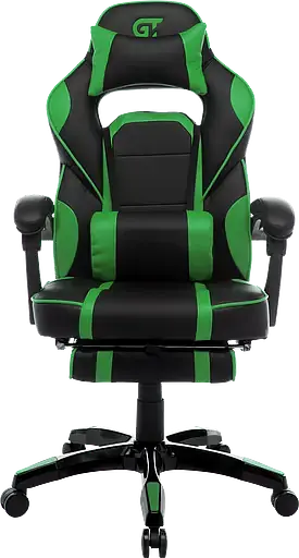 Геймерское кресло GT Racer черное с зеленым (X-2749-1 Black/Green) - фото 2