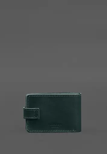 Кожаная обложка-портмоне на удостоверение ГСЧС зеленая - фото 6