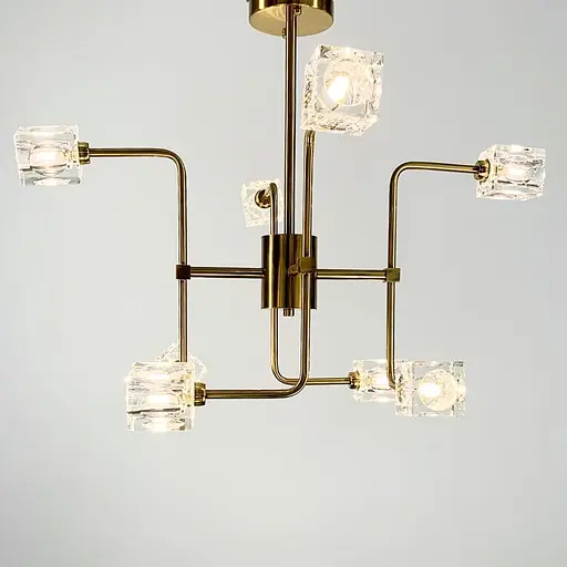 Люстра дизайнерська Crystal square Line.F H 9828/8 - фото 6