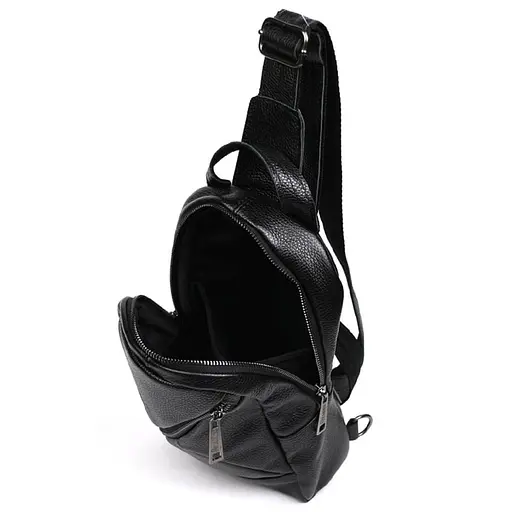 Рюкзак слинг кожаный с карманами TARWA 29х17х8 см sum0028241 - фото 2