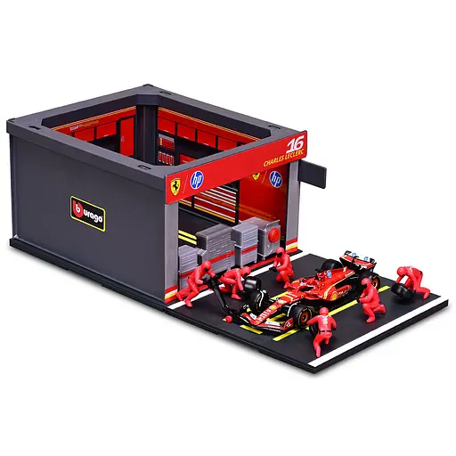 Игровой набор Bburago Pit Pass Ferrari SF-24 1:43 (18-36862 (#16)) - фото 2