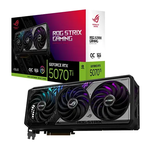 Відеокарта GF RTX 5070 Ti 16GB GDDR7 ROG Strix Gaming OC Asus (ROG-STRIX-RTX5070TI-O16G-GAMING) - фото 1