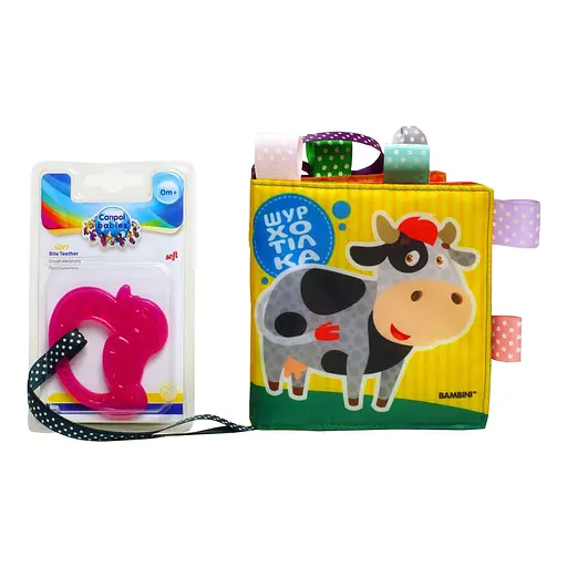 Мягкая книжка-шуршалка "Коровка" Книжковий хмарочос 403754 с прорезывателем - фото 3