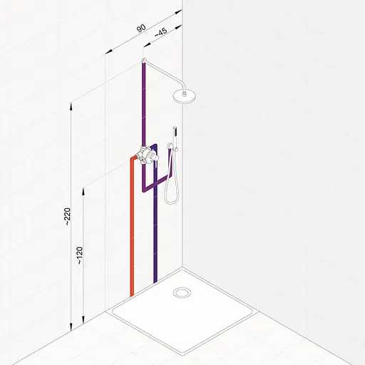 Душова система прихованого монтажу Kludi Bozz чорний матовий 387363976 - фото 4