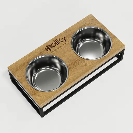 Hollky Base S — миски на підставці для маленьких собак та котів (2 × 0,45 л) - фото 9