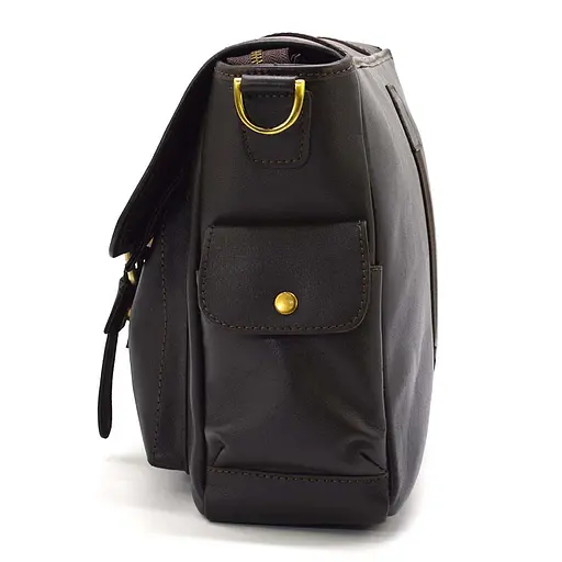 Кожаная мужская сумка через плечо TARWA 27х39х12 см sum0025342 - фото 7