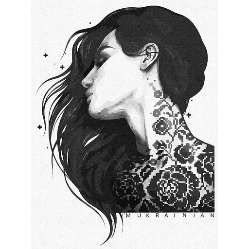 Картина по номерам "Я-украинка" ©lesya_nedzelska_art Ideyka KHO4952 30х40 см