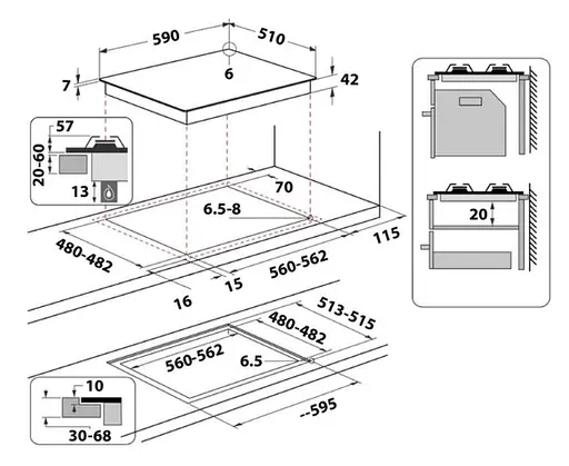 Варильна поверхня газова Whirlpool GOS 6415/NB1 (6910639) - фото 4