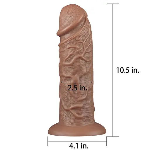 Фаллоимитатор LoveToy Realistic Chubby 26.6 см телесный - фото 10