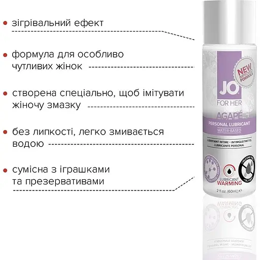 Розігрівальна змазка System JO AGAPE - Warming (60 мл) - фото 3