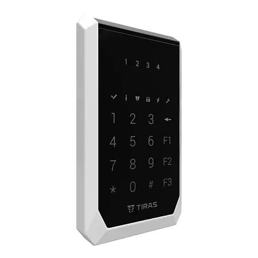Клавіатура Tiras K-PAD4+ Black на 4 індикатори зон з вбудованим зчитувачем NFC/Mifare (21-00026) - фото 3