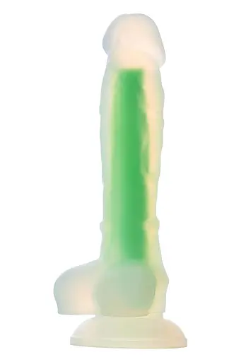Фаллоимитатор Radiant Glow In The Dark Soft 17.5 см зеленый - фото 5