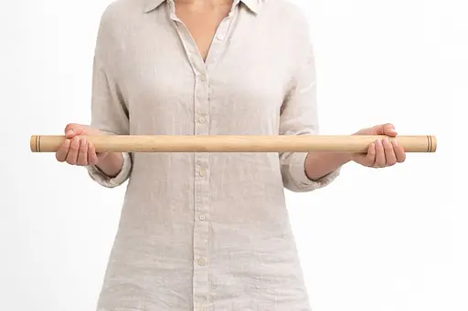 Скалка качалка деревянная ровная для больших пластов теста пельменей лаваша 80 см Ø 3.5 см 88268 - фото 2