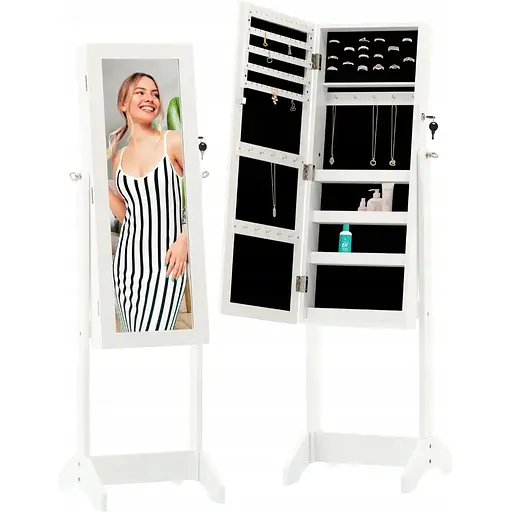 Підлогове дзеркало-шафа Chomik Victoria білий - фото 2