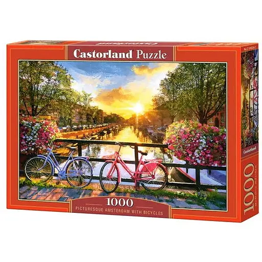 Пазл Castorland Живописный Амстердам с велосипедами 1000 эл. (C-104536) - фото 1