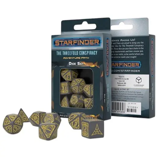 Набор кубиков Starfinder Threefold Conspiracy Dice Set , 7 шт. (STAR3C) - фото 1