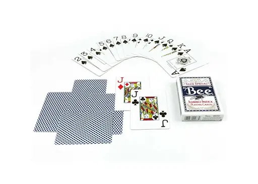 Карты игральные United States Playing Card Company Bee Jumbo Index (blue) (BeJIRB) - фото 5